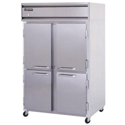 Continental Refrigerator Value Line Standard Solid Half Door Pass-Thru Freezers - 2 section 2F-PT-HD