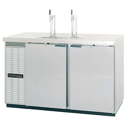 Continental Refrigerator Draft Beer Dispenser 59" 2 Keg Capacity Stainless Steel KC59-SS